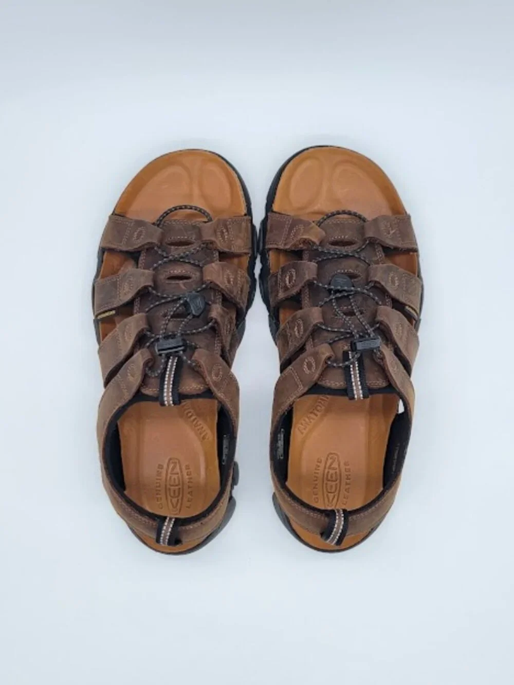 KEEN Men’s Daytona II Brown Leather open-Toe Outdoor Sandals Size 10 NWOB
